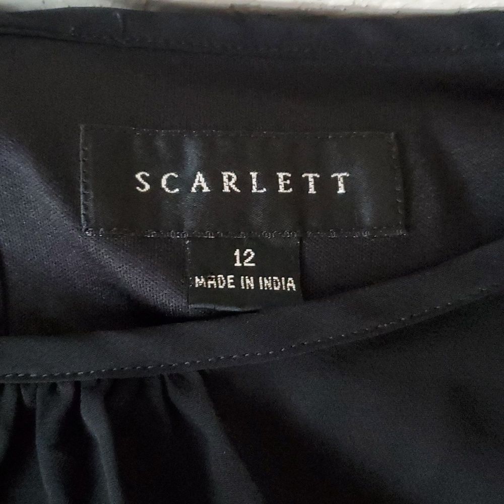 Scarlett Nite Black Beaded Sleeveless Blouson Cocktail Dress Size 12 - Picture 8 of 10